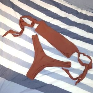 ZAFUL- redwood brown bikini π